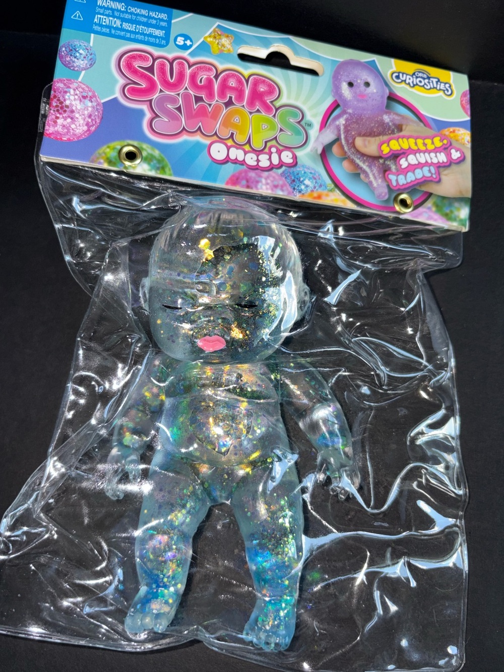 Sugar Swaps Onesie Glitter Squishy baby - blue